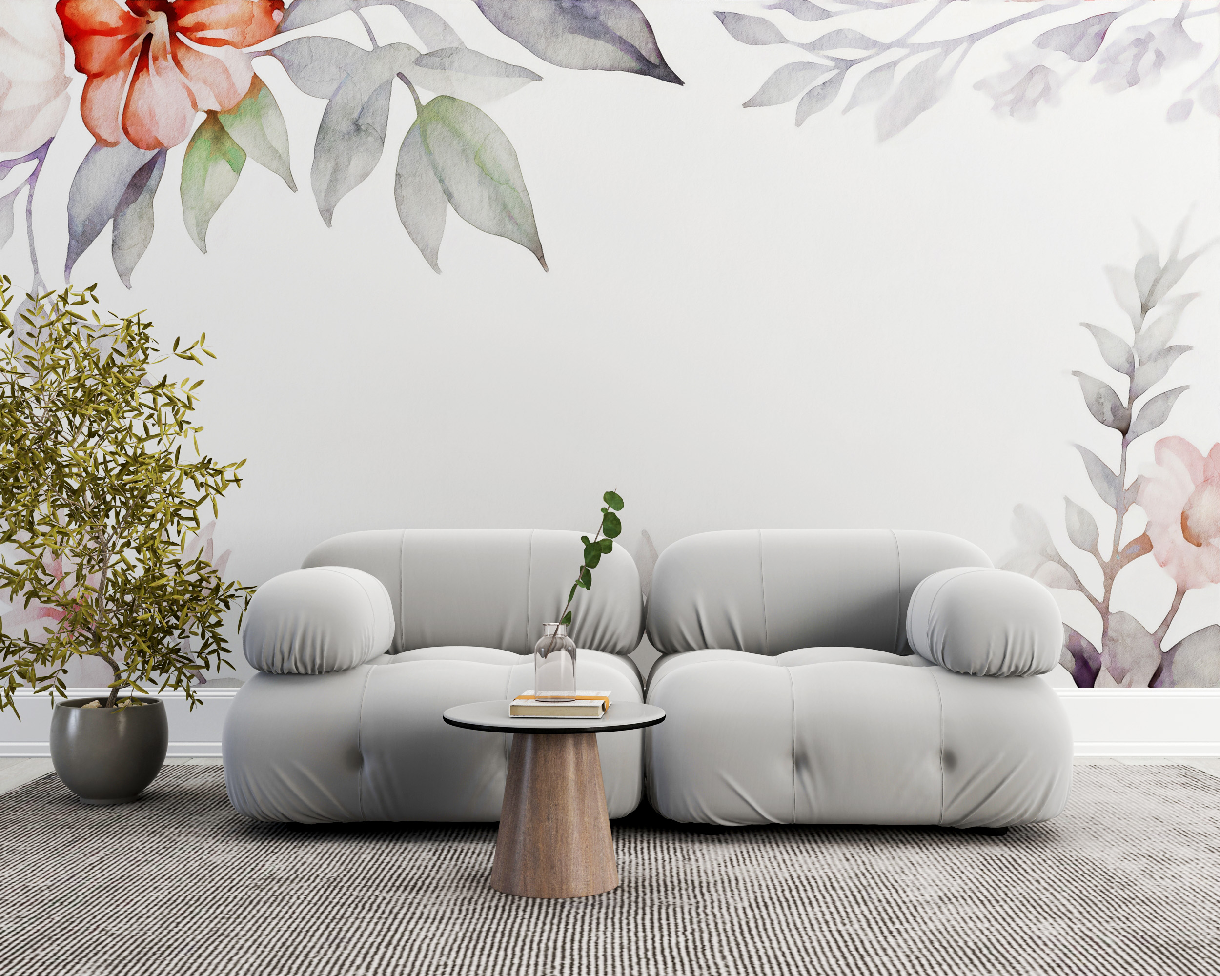 Foto murale Lule me një theks portokalli