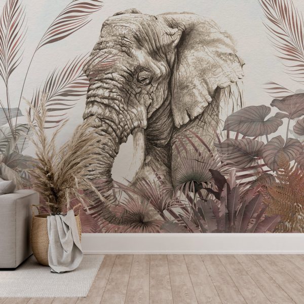 Foto murale Elefant Rozë Tropikale