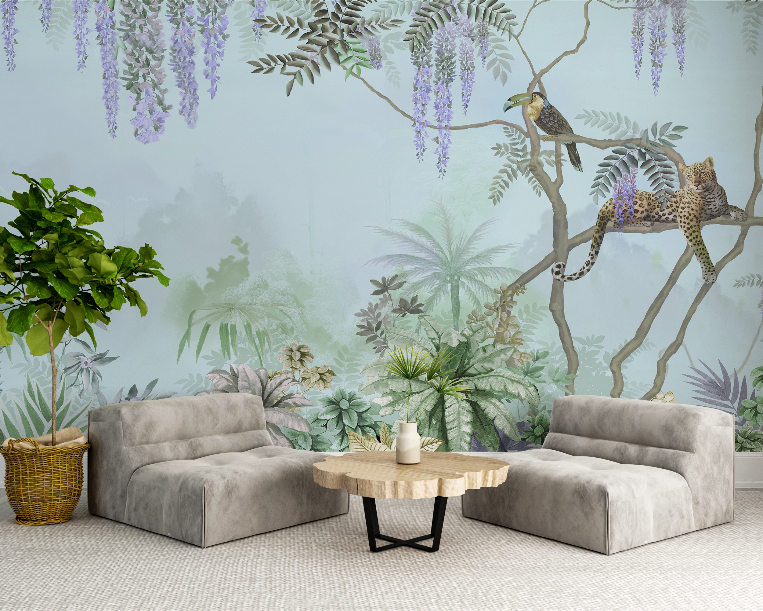 Foto murale Xhungël Blu