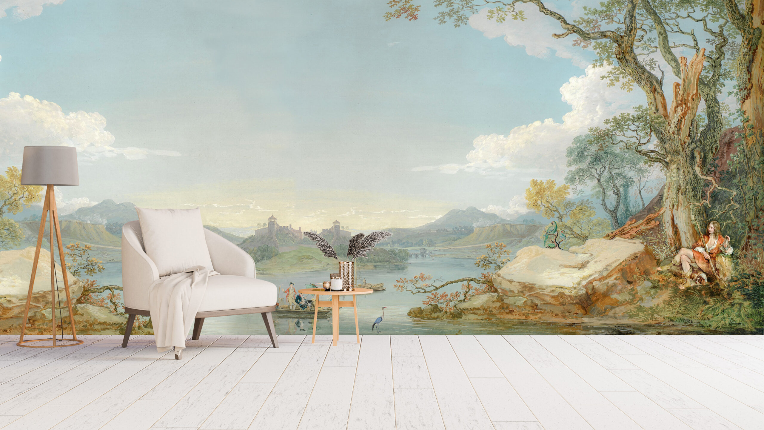 Foto murale Ishull në liqen