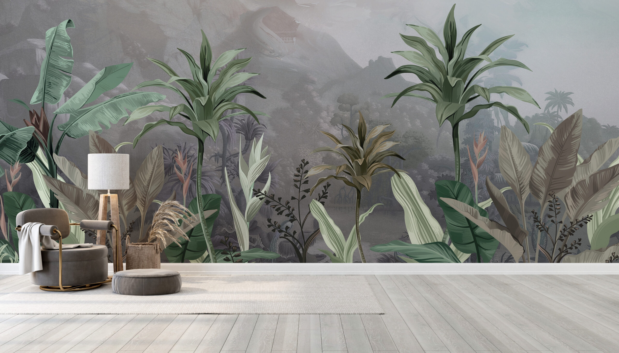 Foto murale Bezhë tropikale