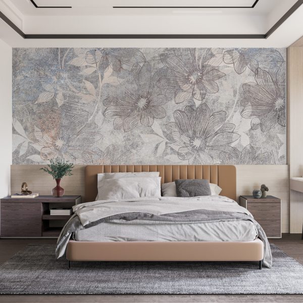 Foto murale Lule në gri