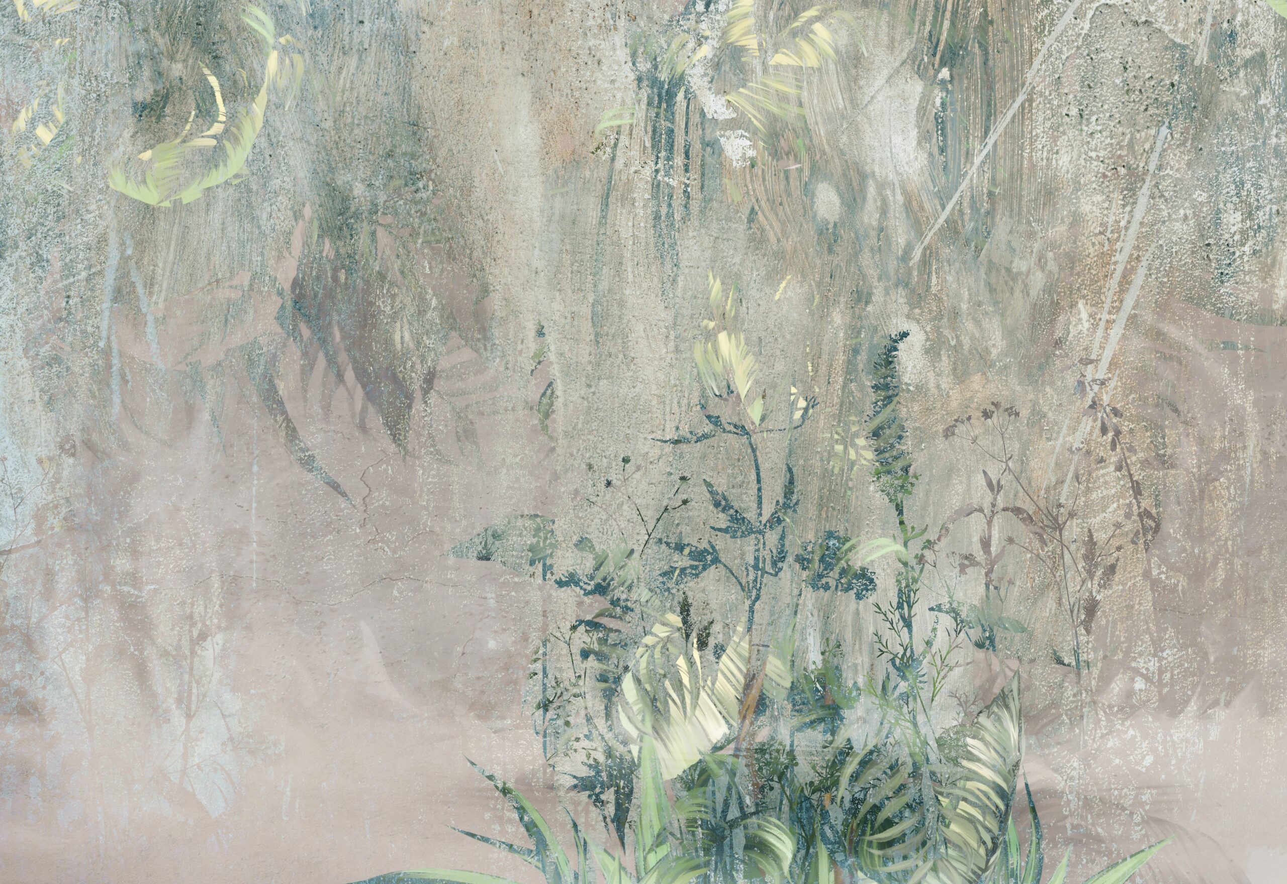 Field,Flowers,Grunge,Painting.,Design,For,Wallpaper,And,Mural,Printing.