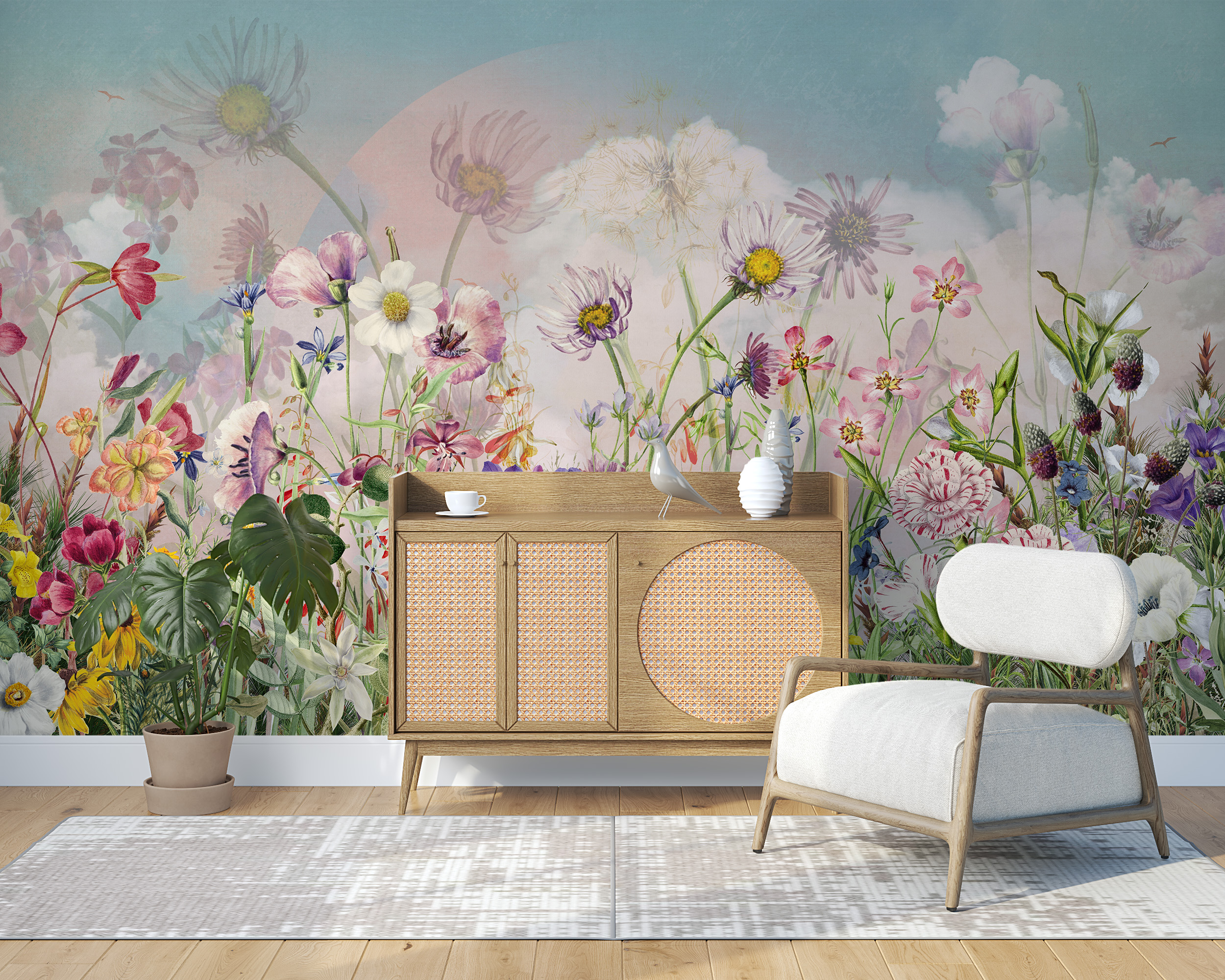 Foto murale Livadh shumëngjyrësh