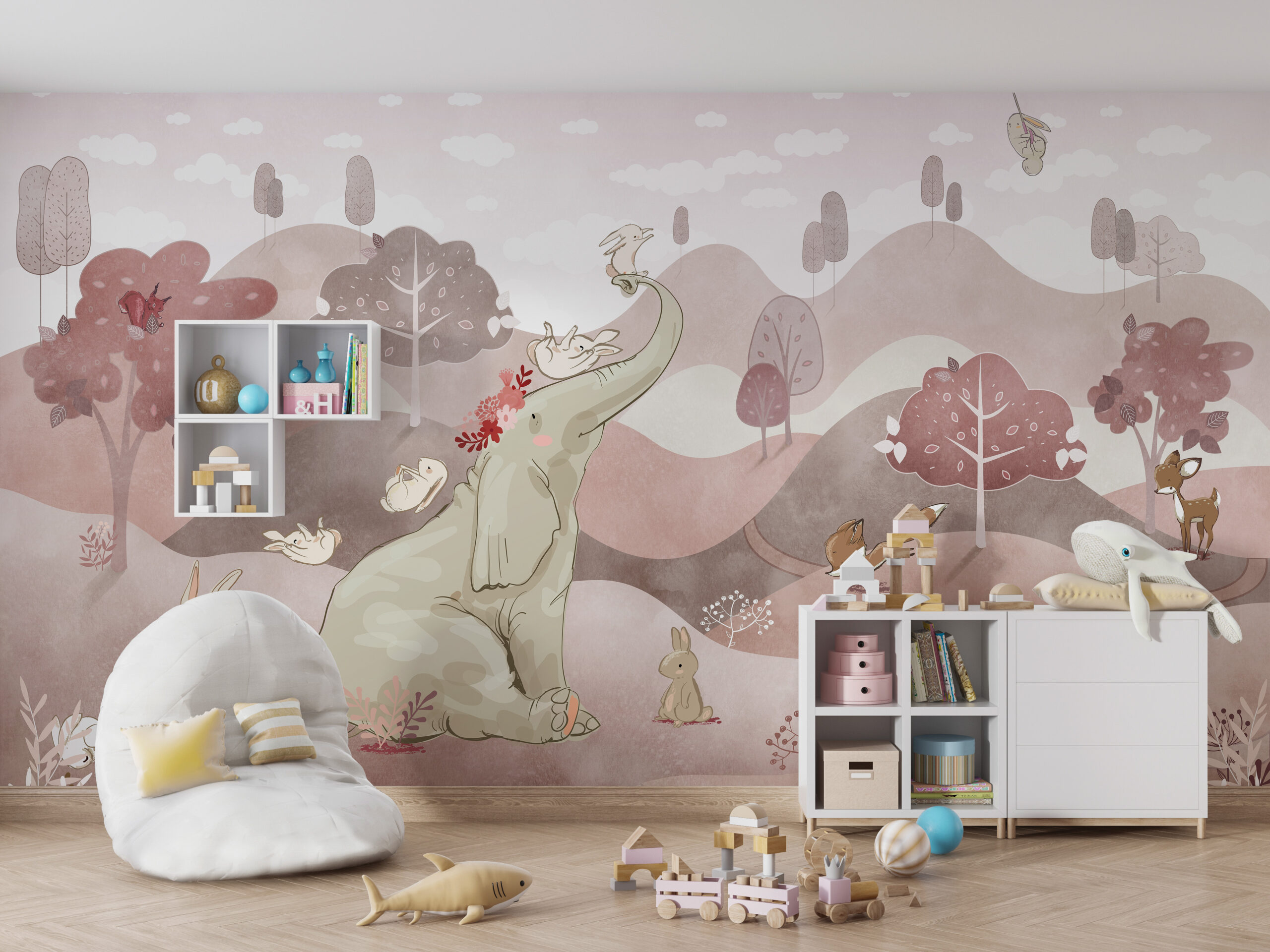 Foto murale Elefant Rozë