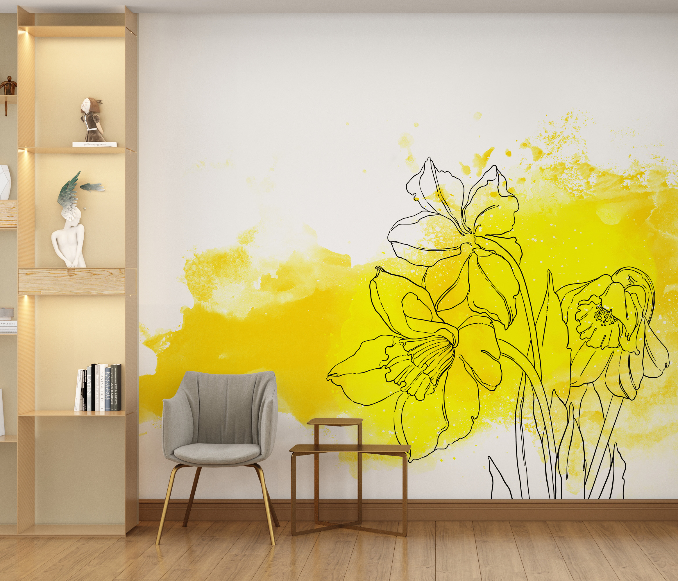 Foto murale Lule në të verdhë