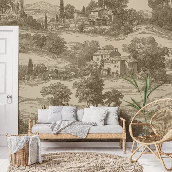 Foto murale Peizazh në ngjyrë bezhë