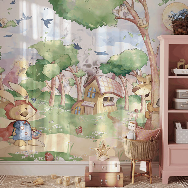 Foto murale Lepurushi në rolin e Kapuçkuqes