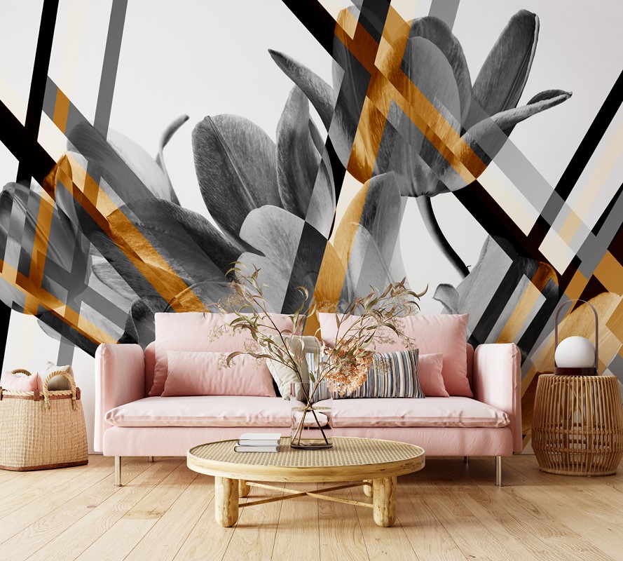 Foto murale Lule gjeometrike