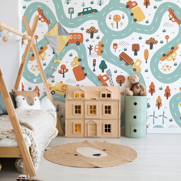 Foto murale Qyteti mbi Rrota