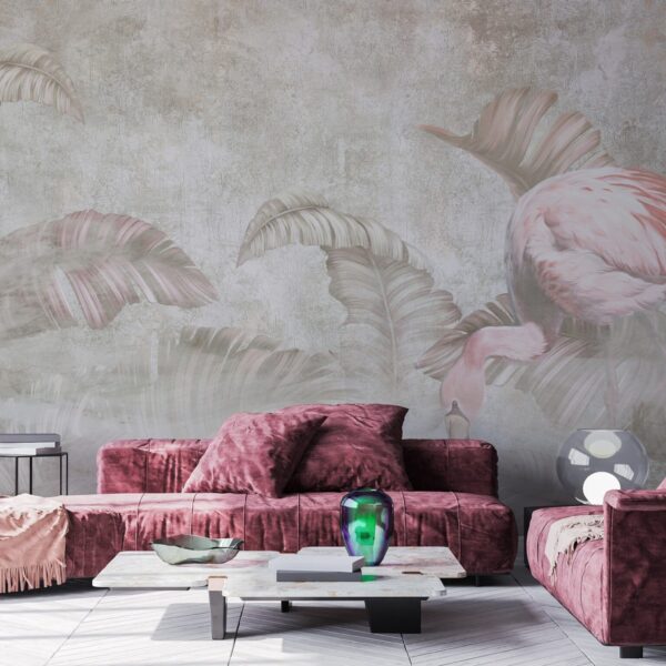Foto murale Flamingo misterioze