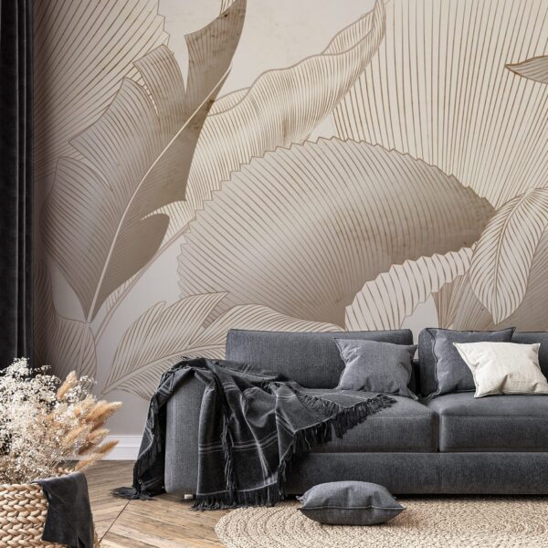 Foto murale Silueta gjethesh