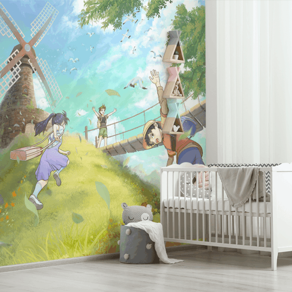 Foto murale Fëmijëria në erë