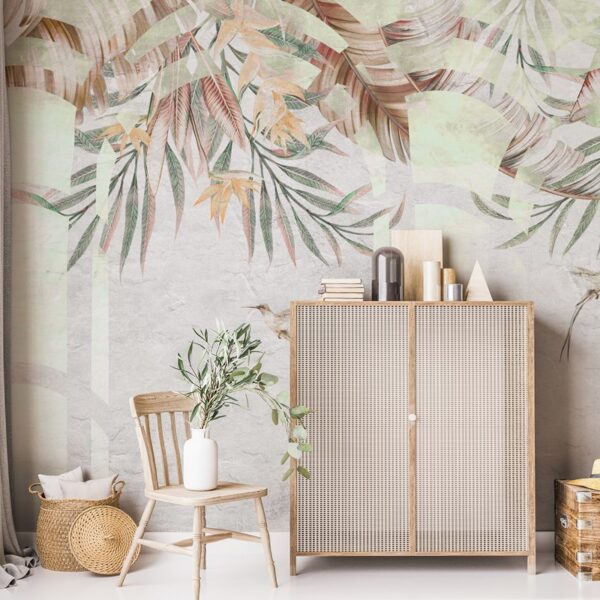 Foto murale Gjethe ekzotike në harqe dekorative