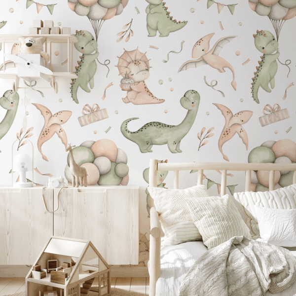 Foto murale Dinosaurët në festë