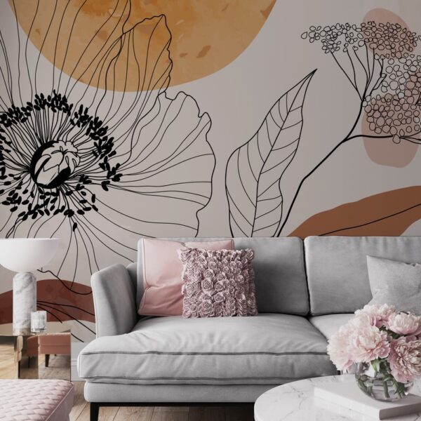 Foto murale Konturet e Luleve