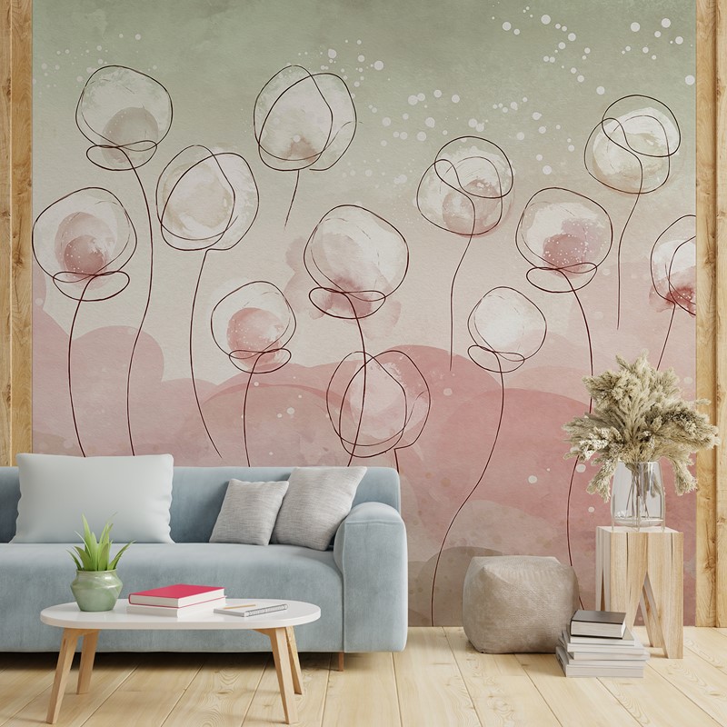 Foto murale Lule në vija rrjedhëse