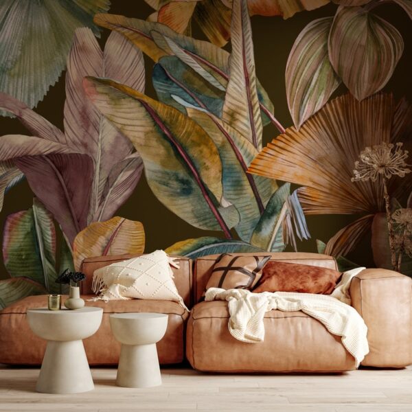 Foto murale Gjethe ekzotike shumëngjyrëshe