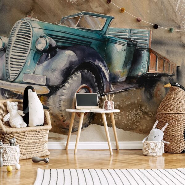 Foto murale Makinë e Vjetër në Fermë