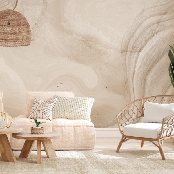 Foto murale Abstraksion ngjyrë bezhë