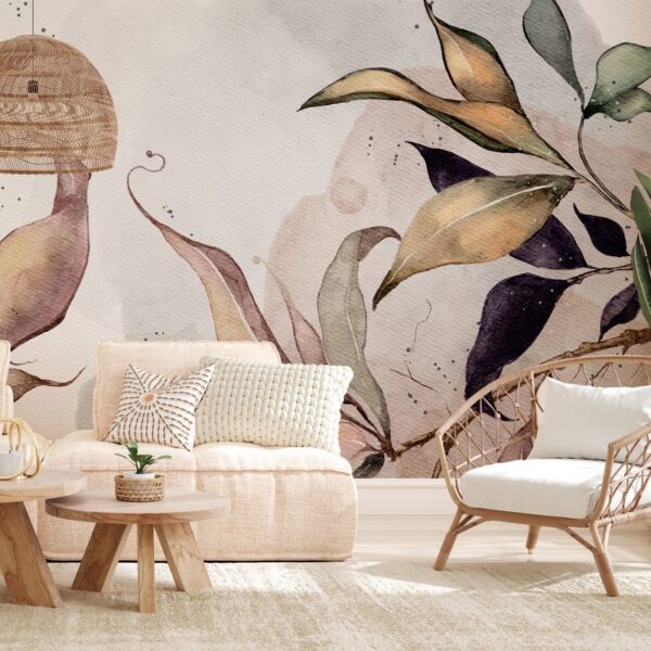 Foto murale Gjethe në akuarel