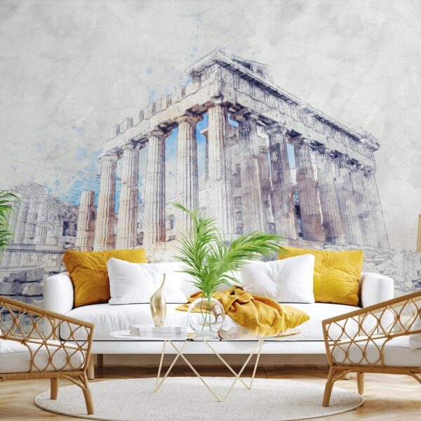 Foto murale Akropoli i pikturuar