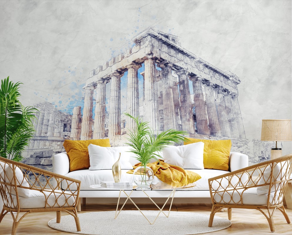 Foto murale Akropoli i pikturuar