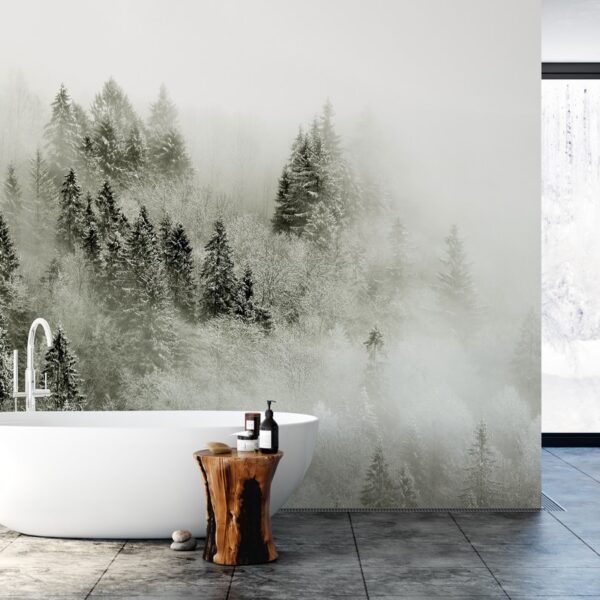 Foto murale Pyll Dimëror në Mjegull