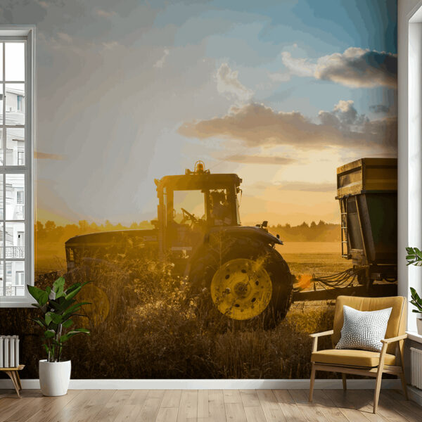 Foto murale Traktor në fushë