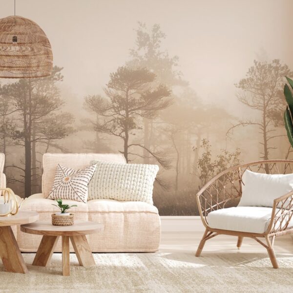 Foto murale Pisha në pyllin bezhë