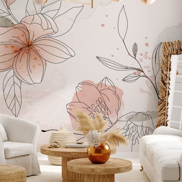 Foto murale Lule delikate në bojëra uji