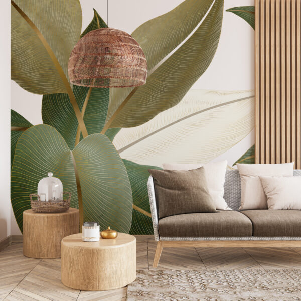 Foto murale Sfond me gjethe joshëse