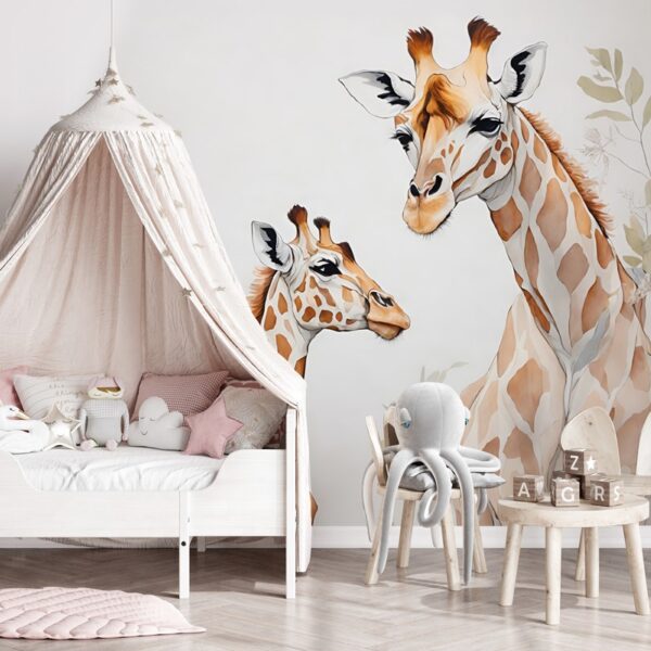 Foto murale Familja e Gjirafës