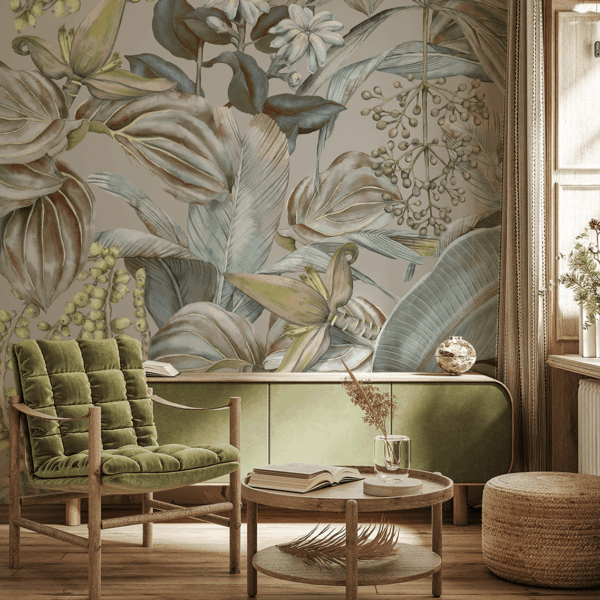 Foto murale Harmonia gri-blu