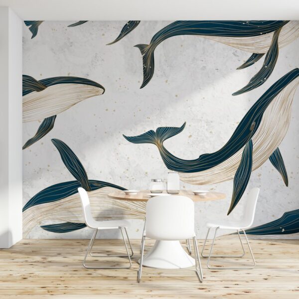 Foto murale Shkolla e Balenave