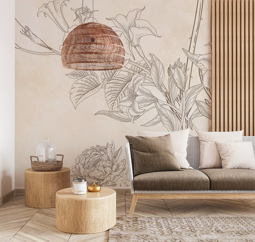 Foto murale Bukuria e Minimalizmit në Bezhë