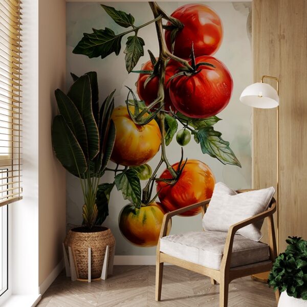 Foto murale Domate të pjekura në degë