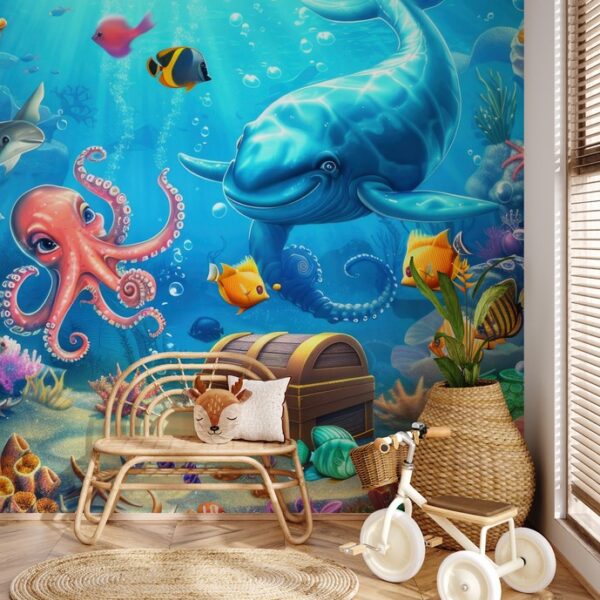 Foto murale Aventurë nënujore me banorët e detit