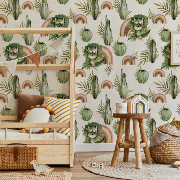 Foto murale Dino Boho me Kaktus
