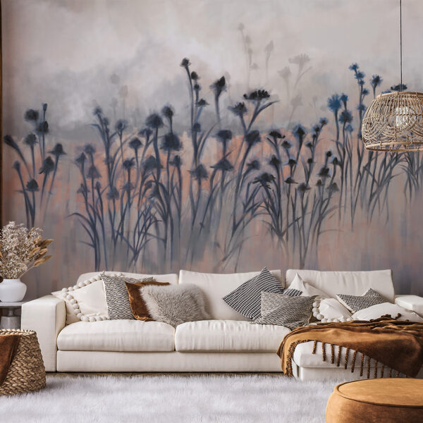 Foto murale Livadh i egër në reflektime të ngrohta