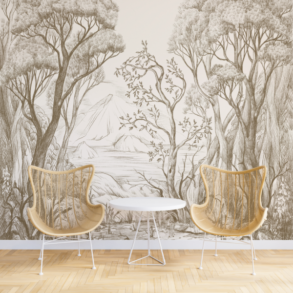 Foto murale Retro Forest