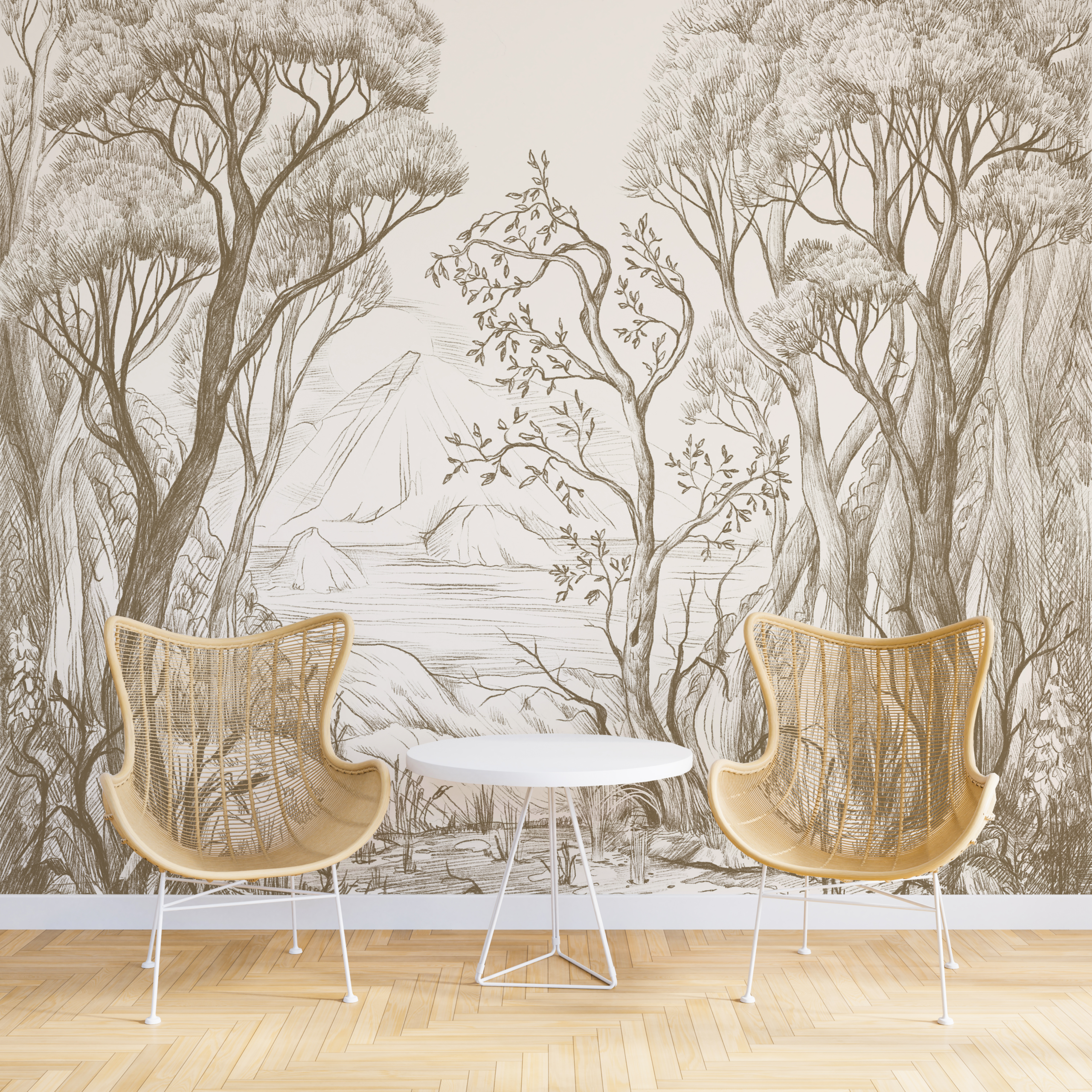 Foto murale Retro Forest