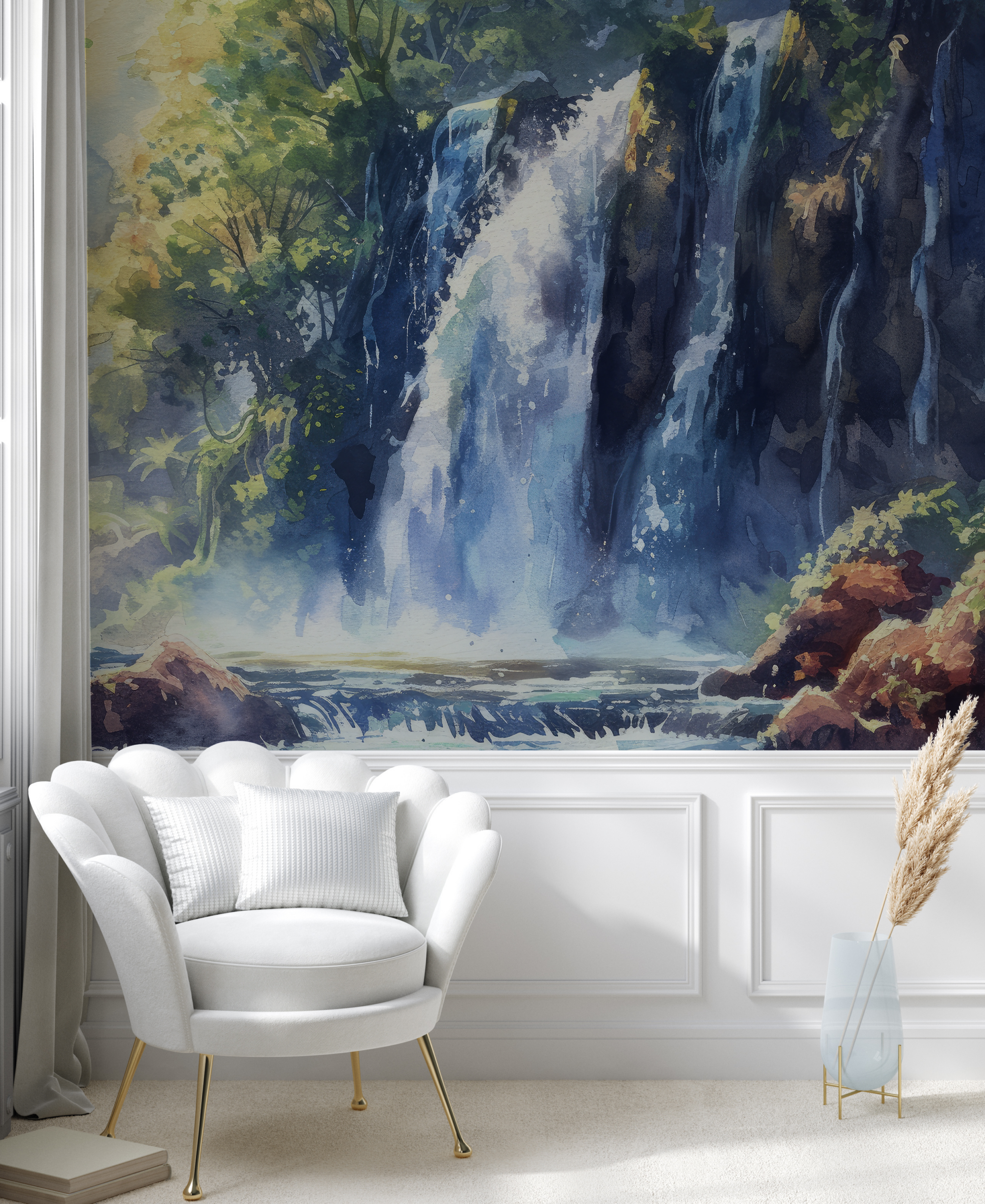 Foto murale Kaskadat Blu në Pyll