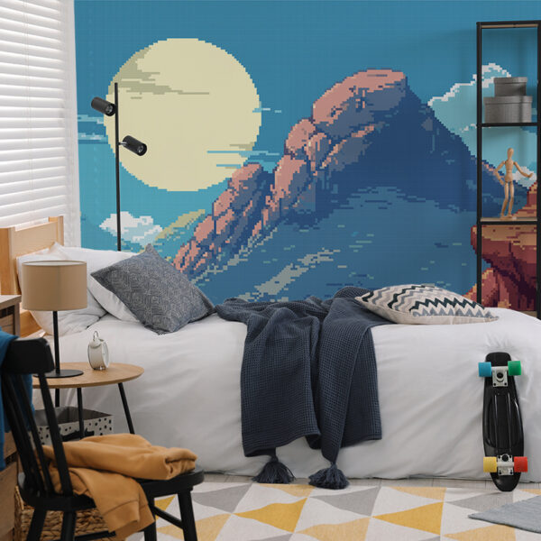 Foto murale Peizazhi i Malit Pixel