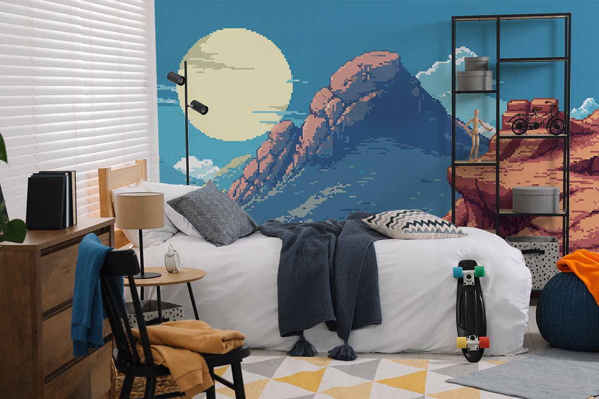 Foto murale Peizazhi i Malit Pixel