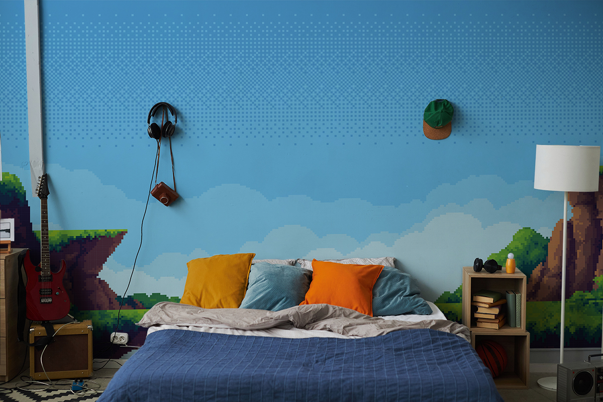 Foto murale Platformat Pixel Cloud