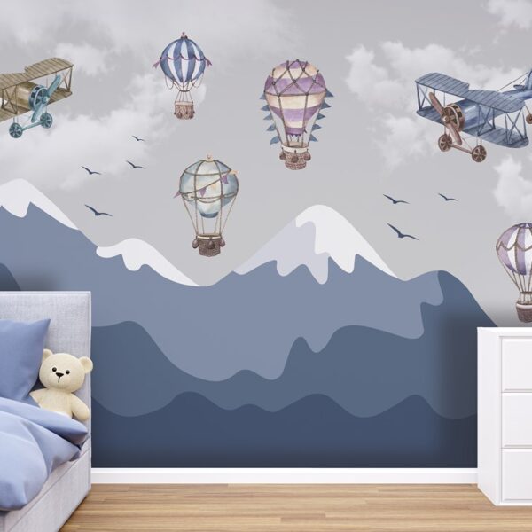 Foto murale Fluturimi mbi Malet Blu