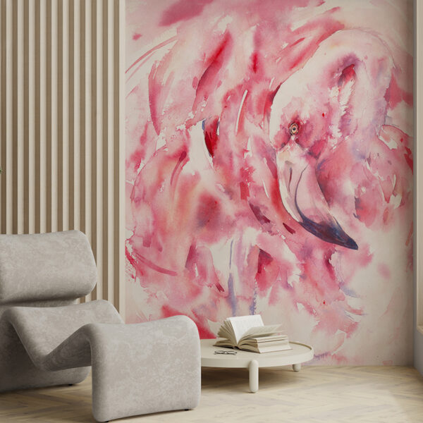 Foto murale Flamingo rozë