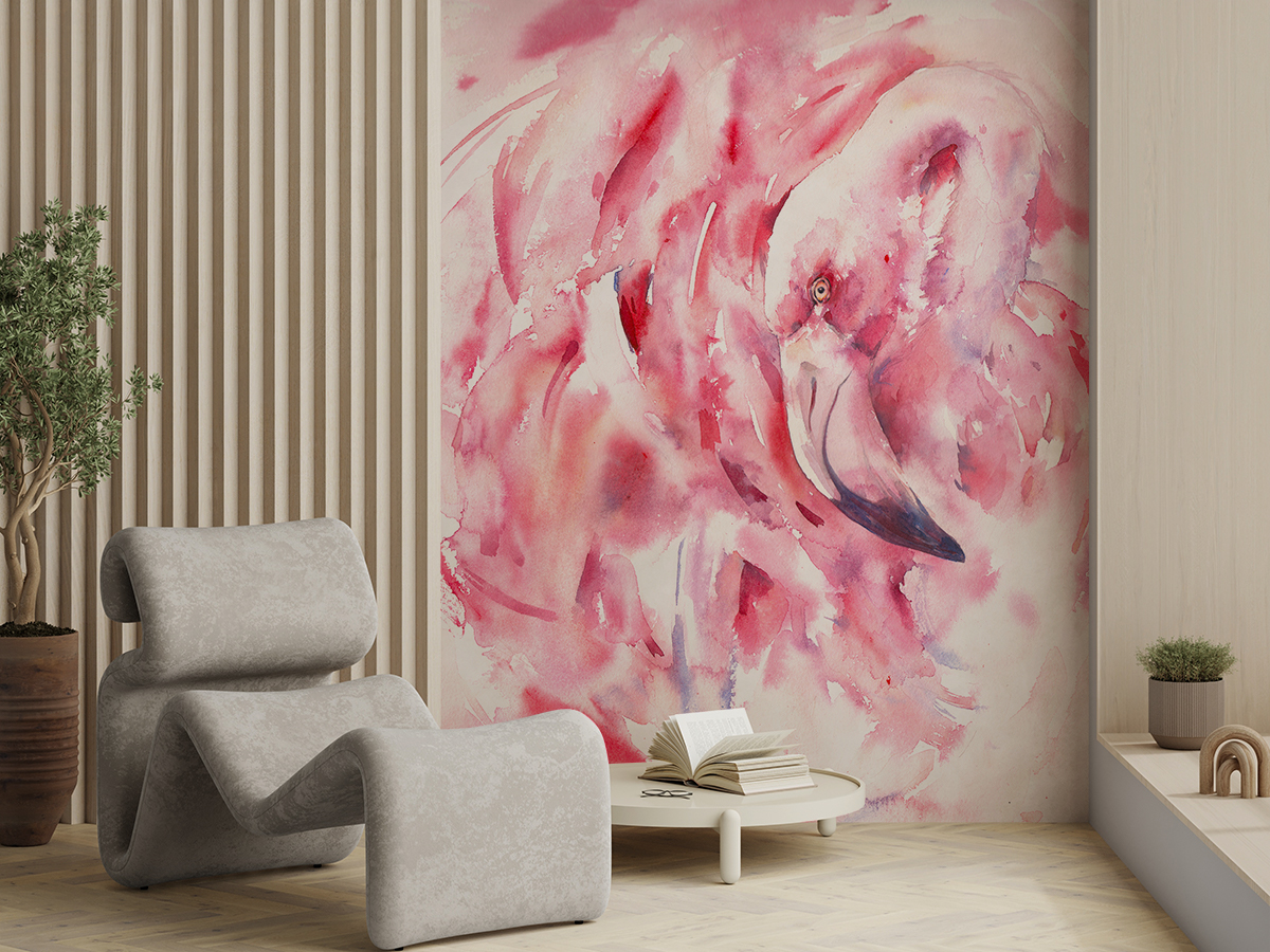 Foto murale Flamingo rozë