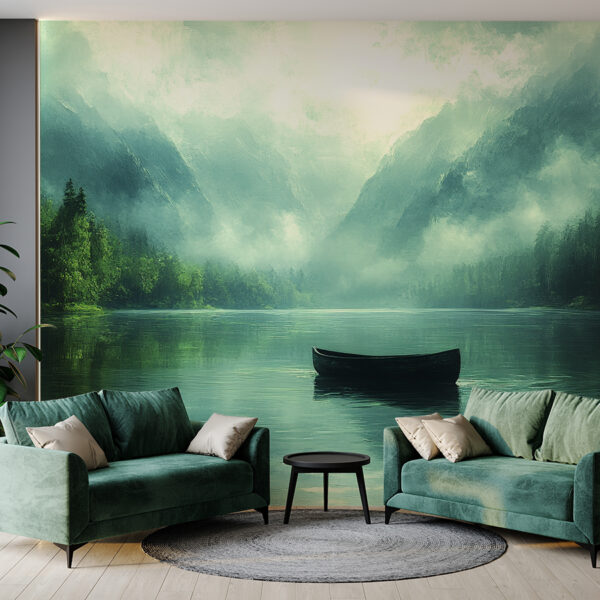 Foto murale Varkë në Liqenin Misty